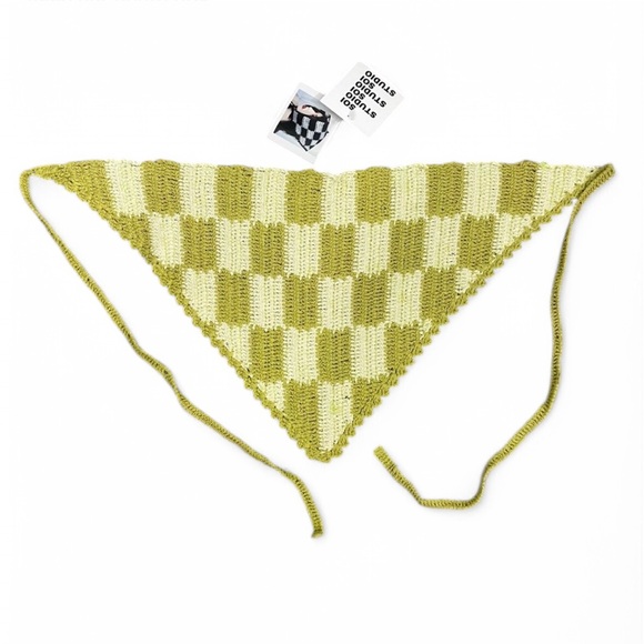 NWT SOI Studio Cropped Checkered Bandana Top, Size XS - Picture 1 of 3